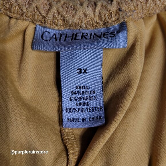 Catherine's Floral Lace Baby Doll Top 3x Lined Stretch Boho Western Country Girl - Picture 4 of 9